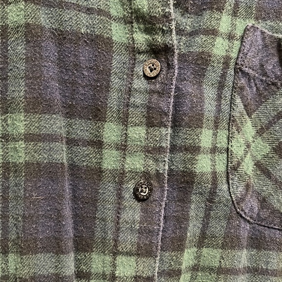 Garage Flannel Shirt in Green and Blue - Picture 7 of 9